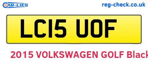 LC15UOF are the vehicle registration plates.
