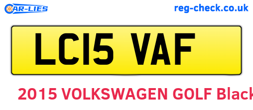 LC15VAF are the vehicle registration plates.