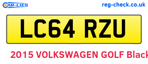 LC64RZU are the vehicle registration plates.