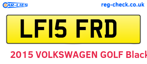 LF15FRD are the vehicle registration plates.