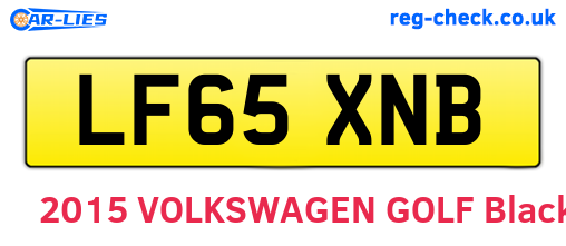 LF65XNB are the vehicle registration plates.
