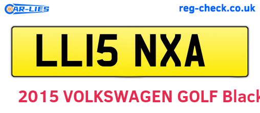 LL15NXA are the vehicle registration plates.