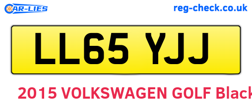 LL65YJJ are the vehicle registration plates.