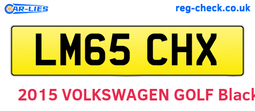 LM65CHX are the vehicle registration plates.