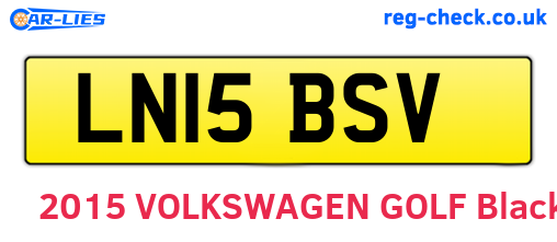 LN15BSV are the vehicle registration plates.