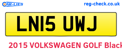 LN15UWJ are the vehicle registration plates.