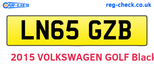 LN65GZB are the vehicle registration plates.