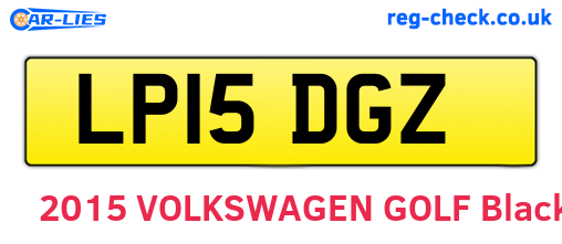 LP15DGZ are the vehicle registration plates.