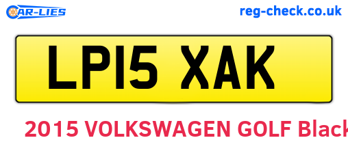 LP15XAK are the vehicle registration plates.