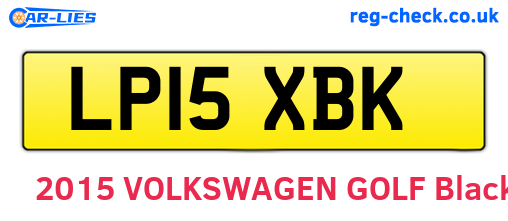 LP15XBK are the vehicle registration plates.