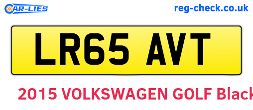 LR65AVT are the vehicle registration plates.