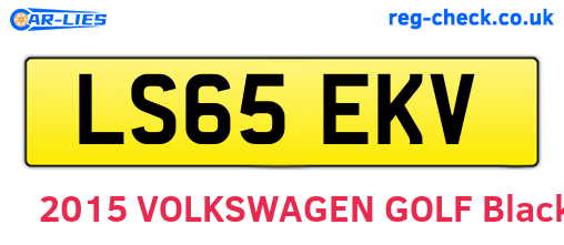 LS65EKV are the vehicle registration plates.