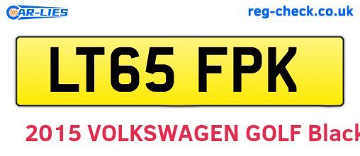 LT65FPK are the vehicle registration plates.