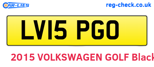 LV15PGO are the vehicle registration plates.