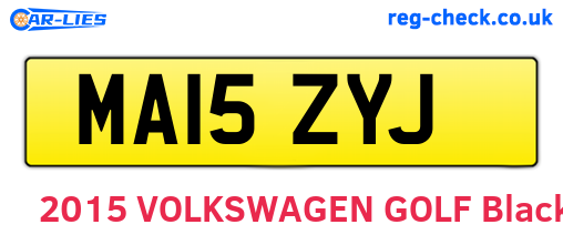 MA15ZYJ are the vehicle registration plates.