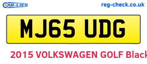 MJ65UDG are the vehicle registration plates.