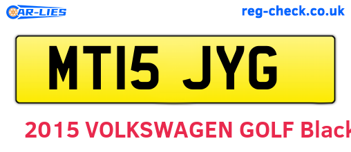 MT15JYG are the vehicle registration plates.