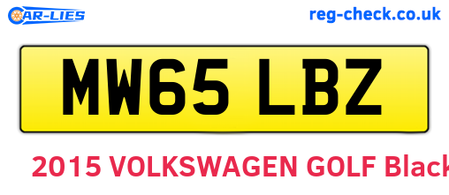 MW65LBZ are the vehicle registration plates.
