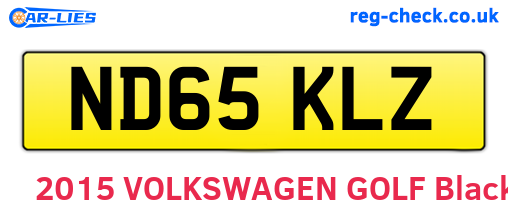 ND65KLZ are the vehicle registration plates.