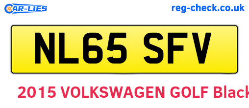 NL65SFV are the vehicle registration plates.