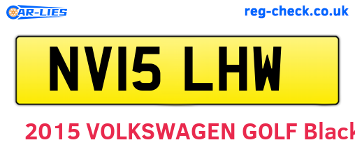 NV15LHW are the vehicle registration plates.