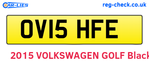 OV15HFE are the vehicle registration plates.