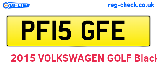 PF15GFE are the vehicle registration plates.
