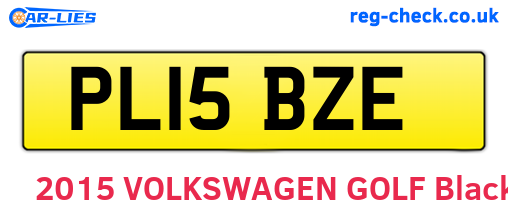 PL15BZE are the vehicle registration plates.