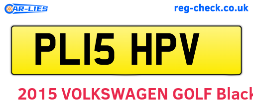 PL15HPV are the vehicle registration plates.