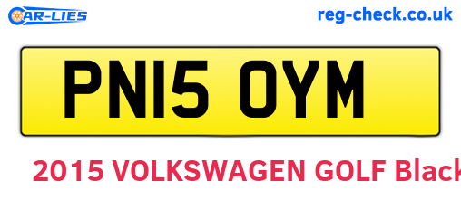PN15OYM are the vehicle registration plates.