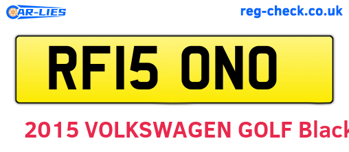 RF15ONO are the vehicle registration plates.