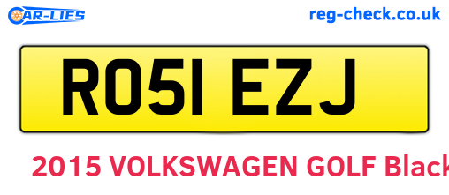 RO51EZJ are the vehicle registration plates.