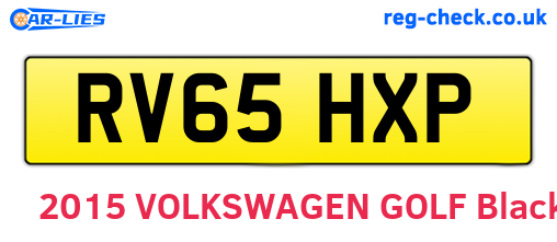 RV65HXP are the vehicle registration plates.