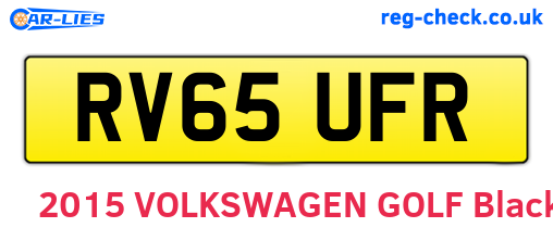RV65UFR are the vehicle registration plates.
