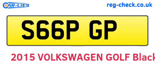S66PGP are the vehicle registration plates.