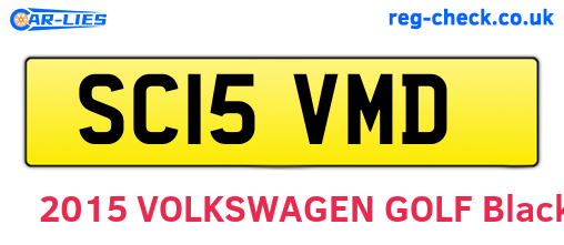 SC15VMD are the vehicle registration plates.