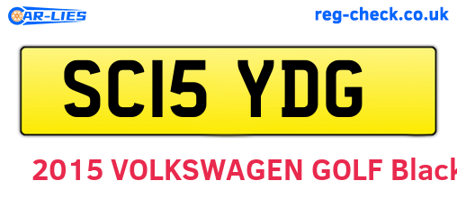 SC15YDG are the vehicle registration plates.