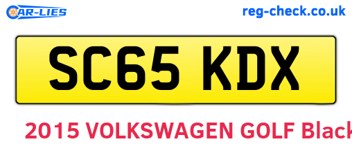 SC65KDX are the vehicle registration plates.
