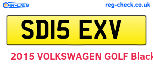 SD15EXV are the vehicle registration plates.
