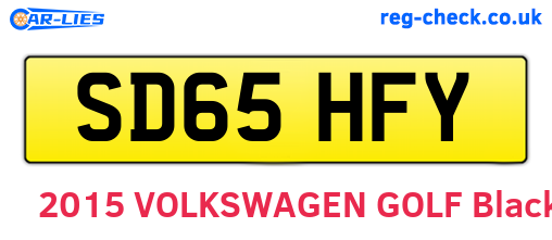 SD65HFY are the vehicle registration plates.