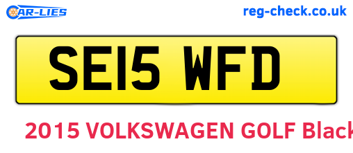 SE15WFD are the vehicle registration plates.