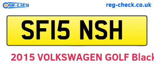 SF15NSH are the vehicle registration plates.