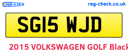 SG15WJD are the vehicle registration plates.