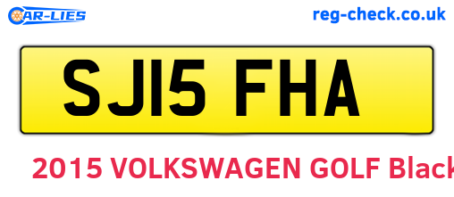 SJ15FHA are the vehicle registration plates.
