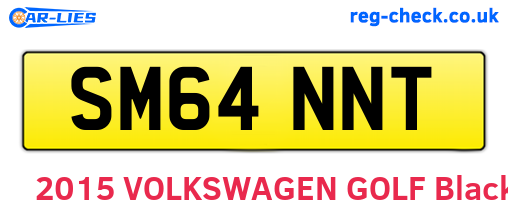 SM64NNT are the vehicle registration plates.