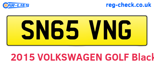 SN65VNG are the vehicle registration plates.
