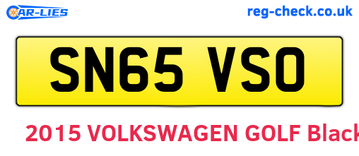 SN65VSO are the vehicle registration plates.