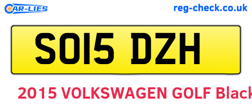 SO15DZH are the vehicle registration plates.