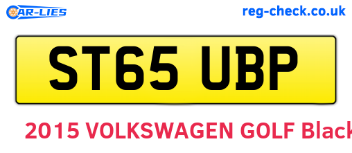ST65UBP are the vehicle registration plates.