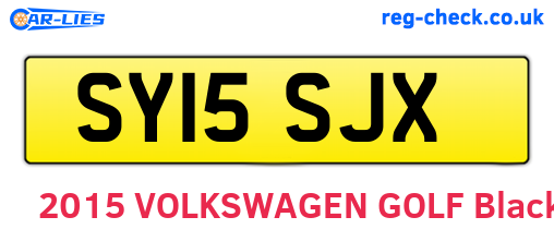 SY15SJX are the vehicle registration plates.